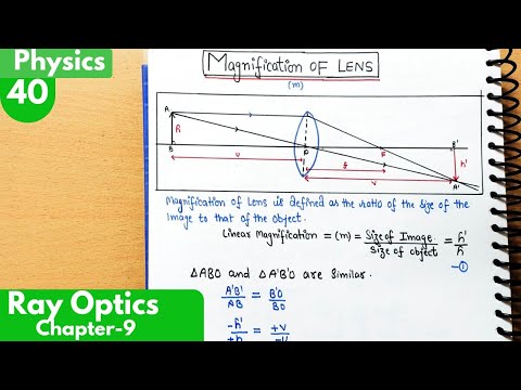 40) Magnification of Lens| Ray optics and optical instruments Class12 Physics| Class12 physics