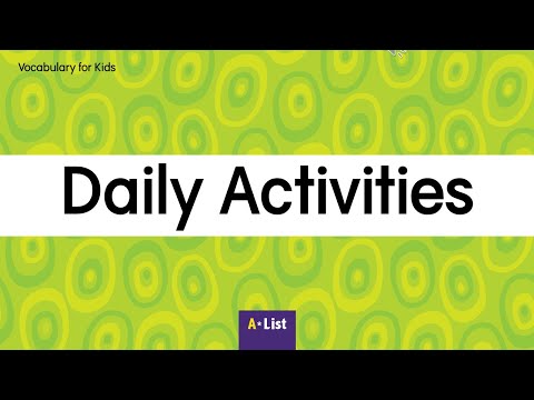 Vocabulary for Kids l Daily Activities