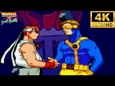 【MVS】Marvel Super Heroes Vs. Street Fighter　サイクロップスエンディング　4K/60fps