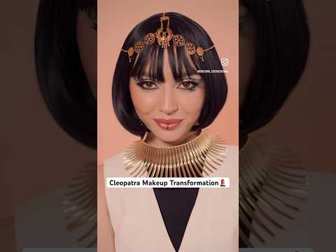 Cleopatra Makeup Transformation #halloweenmakeuplook #egyptianqueen