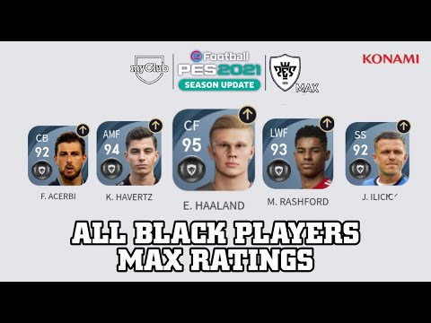 PES 2021 | ALL 125 BLACK BALL PLAYERS OFFICIAL MAX RATING | Ft. Haaland