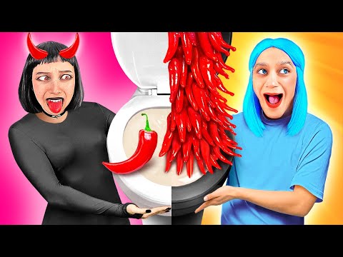 100 LAYERS OF FOOD || Flame vs Ice Challenge by Rocketmons!