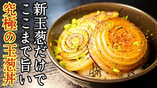 野菜だけで米はここまでかっこめる。脳みそが混乱する旨さの【悪魔の新玉ねぎ丼】