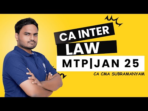 CA INTER LAW | MTP 1 and MTP 2 | JAN 2025