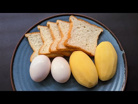 It’s so Delicious! Easy Healthy Breakfast ideas. Simple and Quick Recipe. Easy Egg Bread Hack.