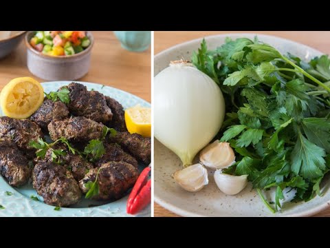 Beef Kofta, super simple recipe perfect with pita, hummus, and vegetable salad.