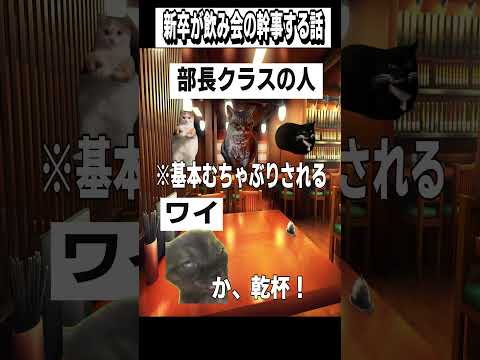 【猫ミーム】新人が飲み会の幹事させられる話#shorts