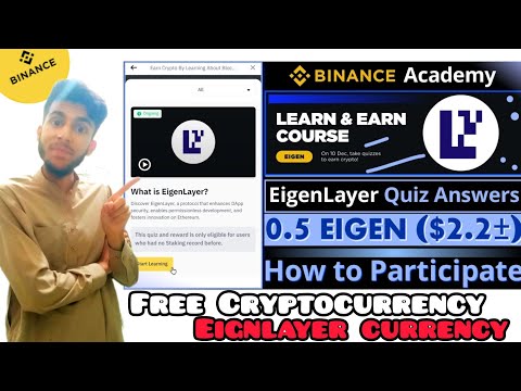 Binance Learn and Earn EigenLayer Quiz Answers Today || Earn 0.5 EIGEN Reward || How to Participate