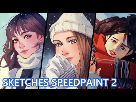 [PORTRAIT SPEEDPAINT] Study Sketches 2 - Snowfall