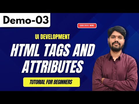 UI Development Demo 03 | HTML Tags And Attributes | Tutorial for Beginners | +91 8978345335