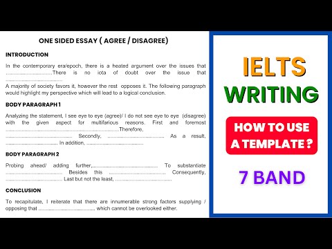 IELTS WRITING - HOW TO USE A TEMPLATE?