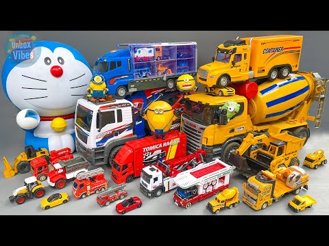 Satisfying with Unboxing DESPICABLE ME 4 Toy & Construction Vehicle Crane Truck Dump Truck