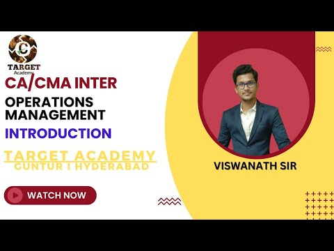 1.CA/CMA_INTER_G2_OM_INTRODUCTION_BY_VISWANATH_SIR #ca #cainter #cma #cmainter #cmausa #acca #cmausa