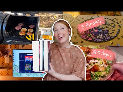 cozy reading vlog: chaotically reading 3 books at once lol, lots of cooking, 800 pages read!