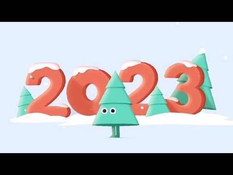 Happy New Year 2023 tree Animation