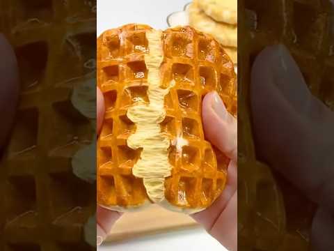 ワッフル🧇クレイクラッキングClay cracking french waffle #asmr #slime #スライム #satisfying