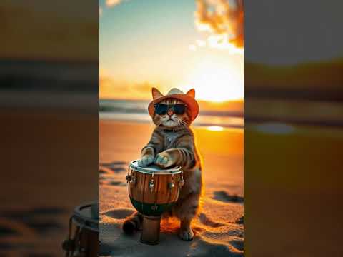 🎶😹 Cat Jam Session | 2 Funny Cats Playing Bongo & Accordion 🎵🐾