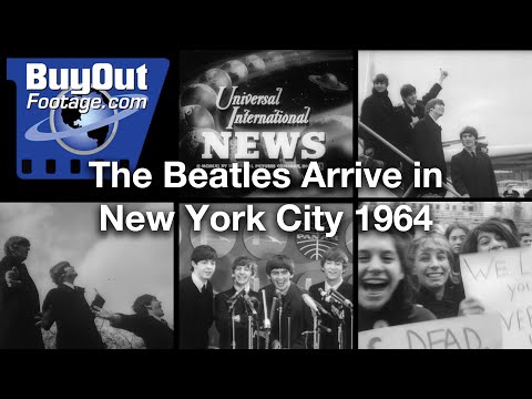 The Beatles Arrive in New York City 1964 Archival Footage