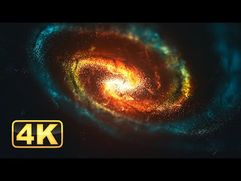 4K Amazing Galaxy with Calming Music! 1 Hour Space Screensaver! Cosmic Relaxing Video for Meditation