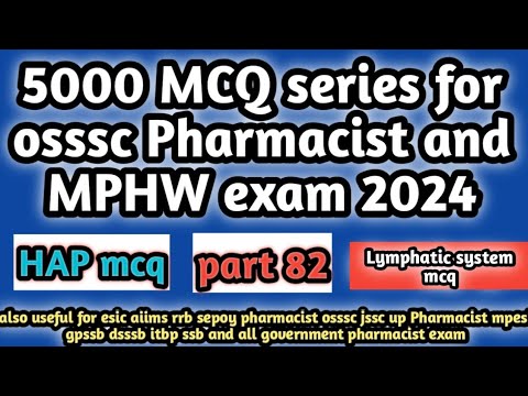 5000MCQseriesforossscpharmacistandmphwexam2024#hapmcq#railwaypharmacistexam2024#dsssbpharmacist2024