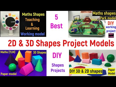 2d and 3d shapes model - 5 best shapes projects - geometrical shapes model - diyas funplay