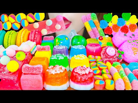 【ASMR】RAINBOW DESSERTS 🌈MUKBANG 먹방 食べる音 EATING SOUNDS NO TALKING