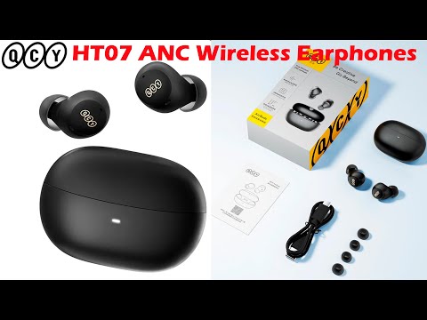 QCY HT07 ANC Wireless Earphones 40dB Noise Cancelling TWS Earbuds 6 Mic AI HD Call Bluetooth 5.2