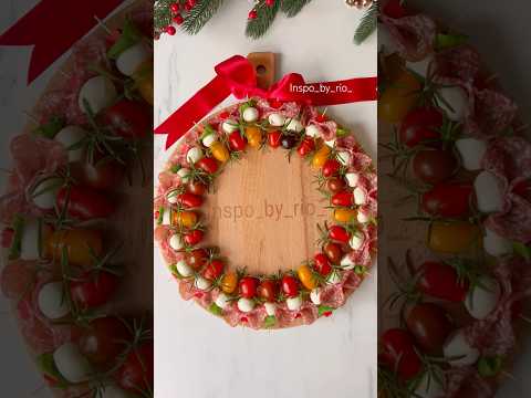 Snacks Skewers ideas for Christmas🎄How to make Salami Ribbon 🎀 Christmas wreath Antipasti Skewers✨