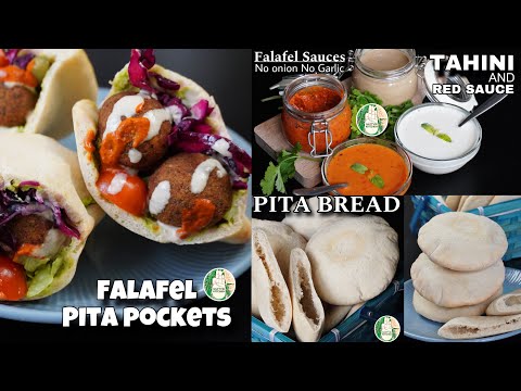 Falafel recipe Pita bread Hummus No Onion No Garlic फालाफेल पीटा पोकेट ફલાફેલ પિટાપોકેટ Sattvik