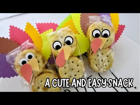 Kids Easy No Bake Turkey Snack Craft for Thanksgiving | Holiday Treats | Childcare | Kids Food Ideas