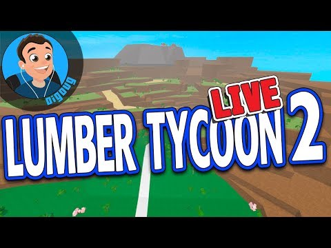 Awesome YouTube Logo in Roblox Lumber Tycoon 2 LIVE!! Working on the Big LT2 Base!