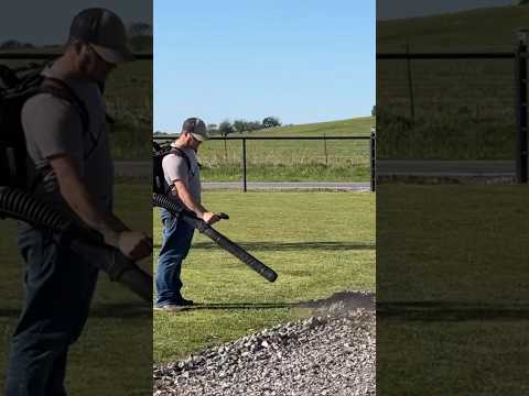 Easy way to get driveway gravel out of a yard #shorts