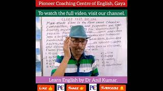 SSC CGL English | CLOZE TEST | SSC CGL English Classes | by Dr Anil Kumar #shorts #ssccgl #short