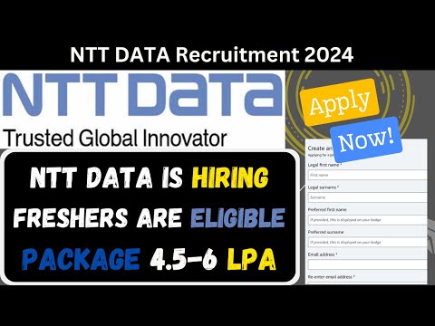 NTT DATA Job Update for Freshers 2024 | NTT DATA Recruitment 2024 |