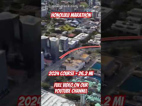 Honolulu Marathon 2024: fly over the marathon course! Video of the race path.