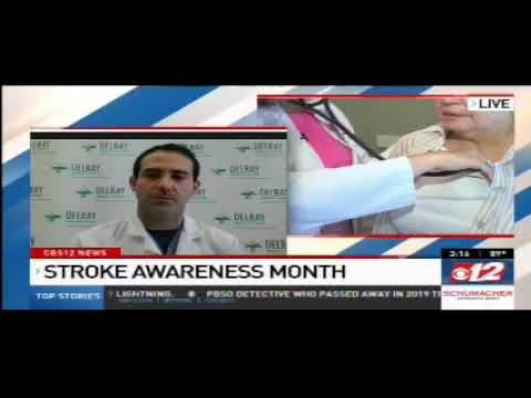 Stroke Awareness Month WPEC CBS 12 TV News interview | Dr. Dennys Reyes