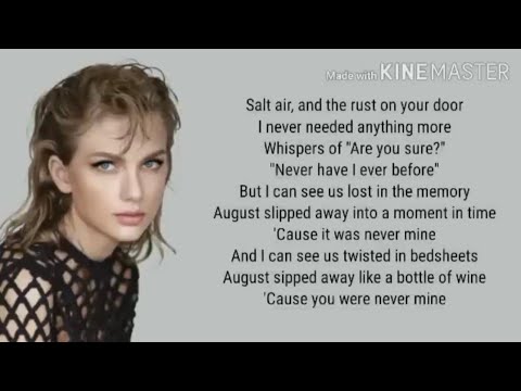 Taylor Swift - August (Lyrics)