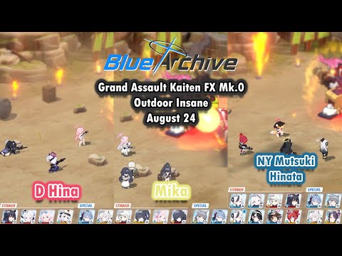 Blue Archive Global - Grand Assault Kaiten Outdoor Insane (August '24)