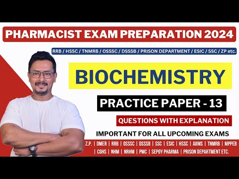 Biochemistry / RRB PHARMACIST EXAM PREPARATION / PRISON DEPARTMENT PHARMACIST / SSC PHARMACIST EXAM