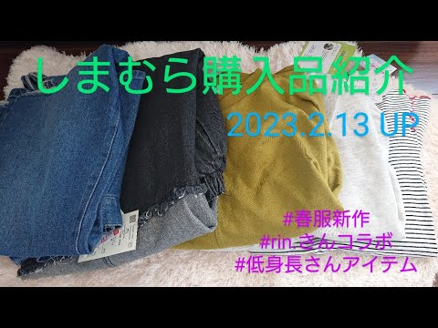 【Haul】しまむら購入品紹介＊2023.2.12/rin.さんコラボ/低身長さんコラボ/FRASHBLUE/Helm/春服新作