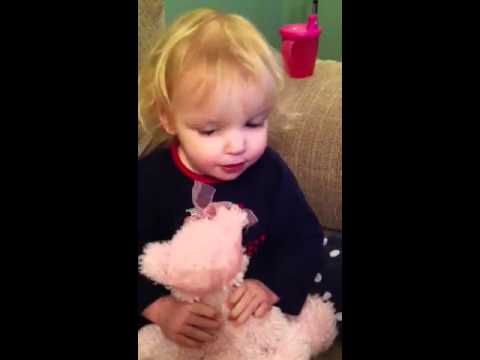 Zara sings 5 little monkeys to Oscar