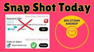 Tomarket 30% Airdrop Snapshot Today | Only Wallet Claim