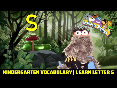 LEARN THE LETTER S: Kindergarten vocabulary, alphabet, spelling - words that start with letter s