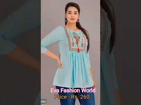 Latest Short Kurtis | kurti design | Embroidered Short Kurti |#festivewear  #kurti #shorts #short