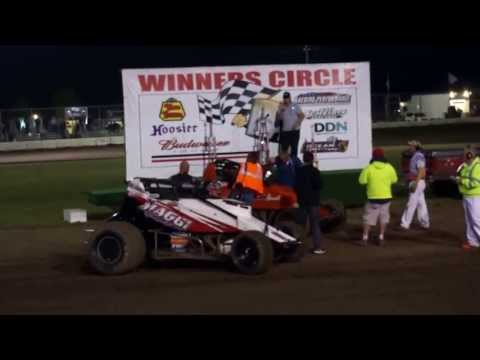 Terre Rothweiler Ocen Speedway 5-10-13 in Sprint Car Part 2 the WIN