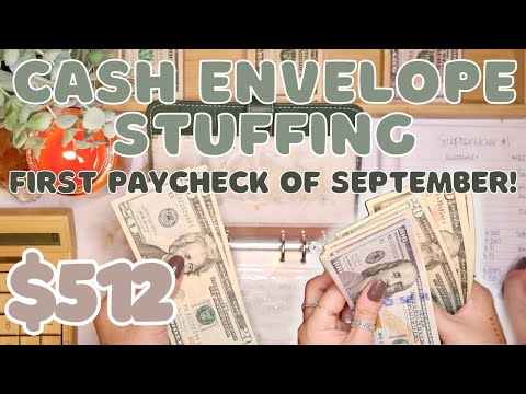 $512 Cash Envelope Stuffing | First Paycheck Of September! | 25 Year Old Budgets