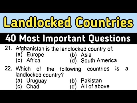 Landlocked Countries MCQ || GK Questions and Answers || 40 Most Important Questions for UPSC RPSC