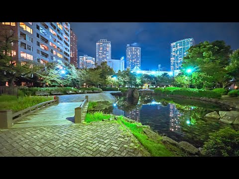 Tokyo Japan - Summer Night Walk Along Sumida River • 4K HDR