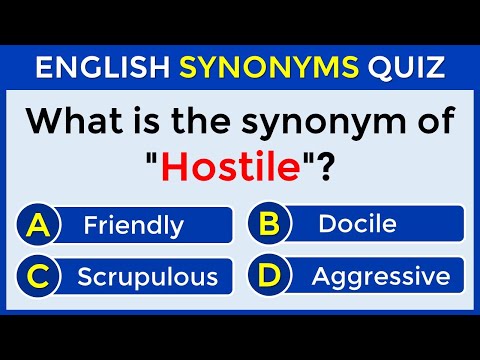 Synonyms Quiz | CAN YOU SCORE 30/30? #challenge 55