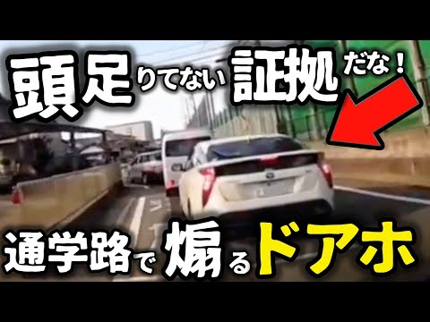 【ドラレコ】合流車を絶対に入れない低能DQNトレーラー／通学路で煽りまくるミサイル、お前完全に頭悪いだろ／右折車線から前を横切り突然の左折